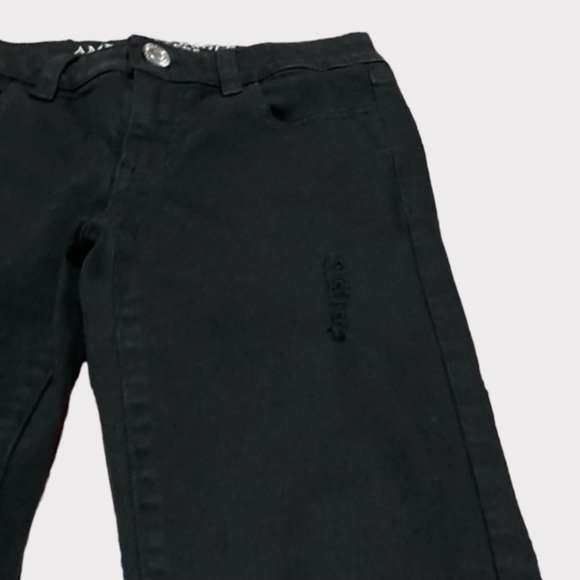 American Eagle Skinny Distressed Black Jeggings Size Zero 0 - Picture 8 of 16